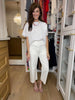 Columbia White Barrel Jeans