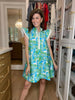 Aqua Blooms Dress