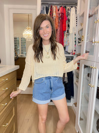 Drift Away Crochet Top in Natural