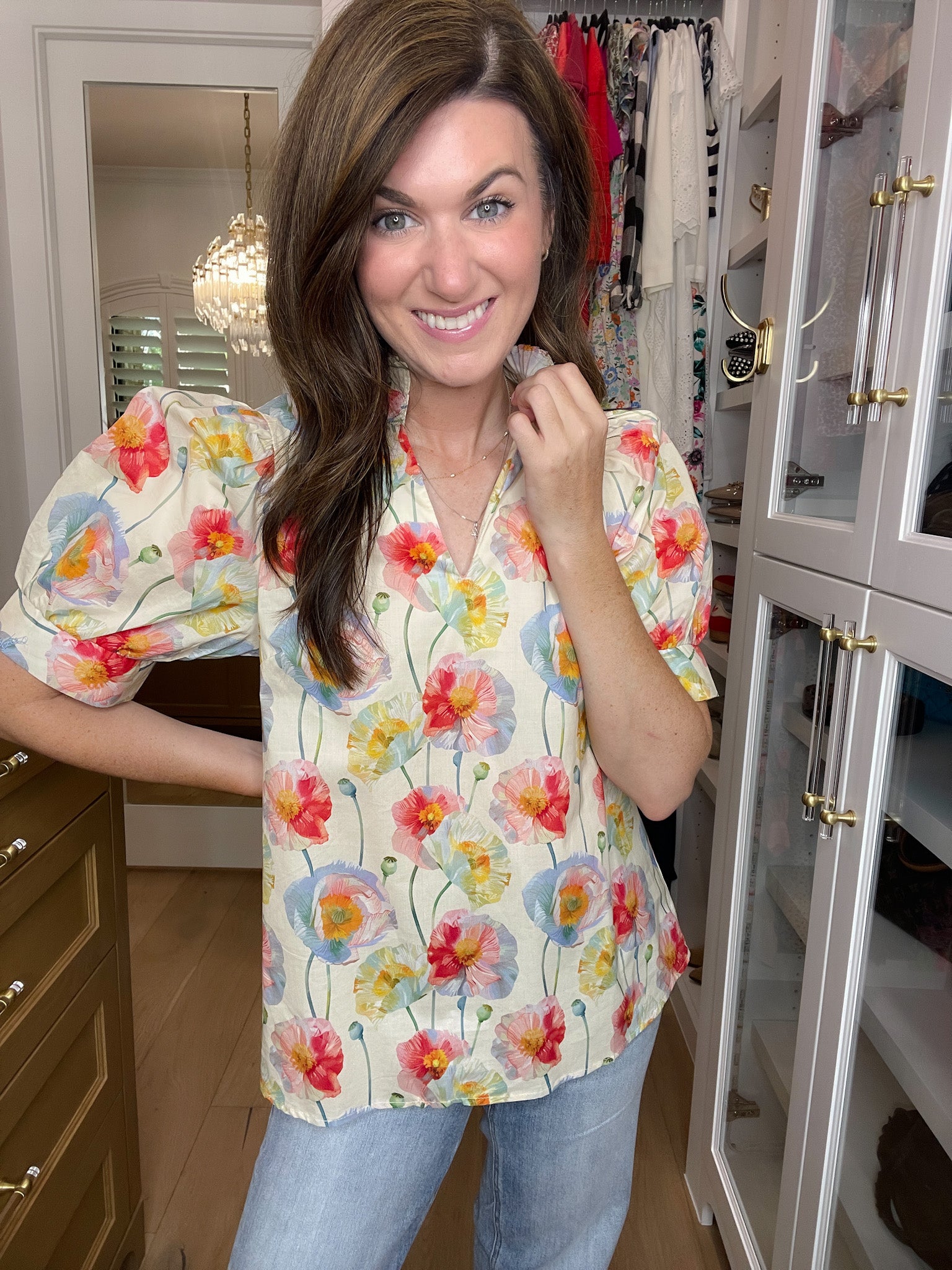 Morning Meadow Top in Cream