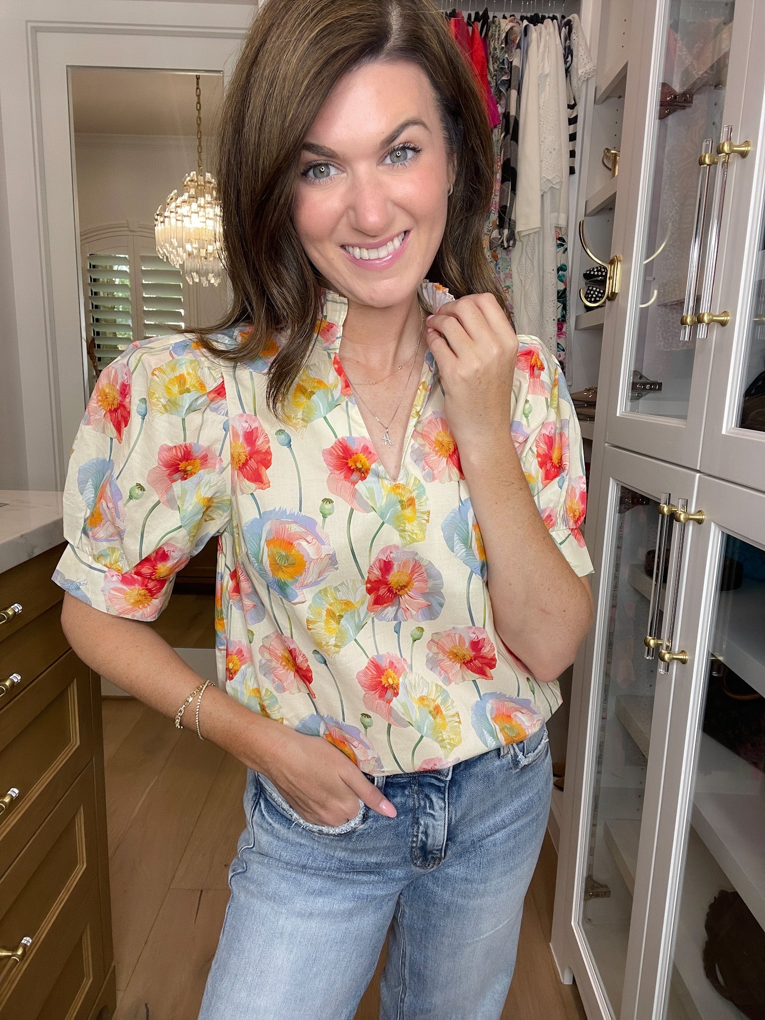 Morning Meadow Top in Cream