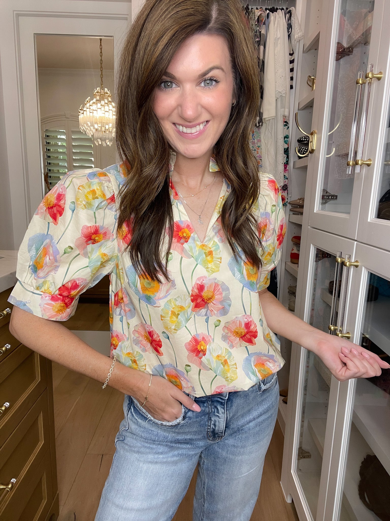 Morning Meadow Top in Cream