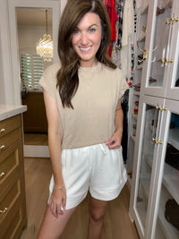 Set the Pace Shorts in White