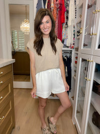 Set the Pace Shorts in White