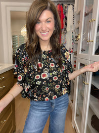 *BELLES & DOORBUSTER* Twilight Garden Top *Final Sale*