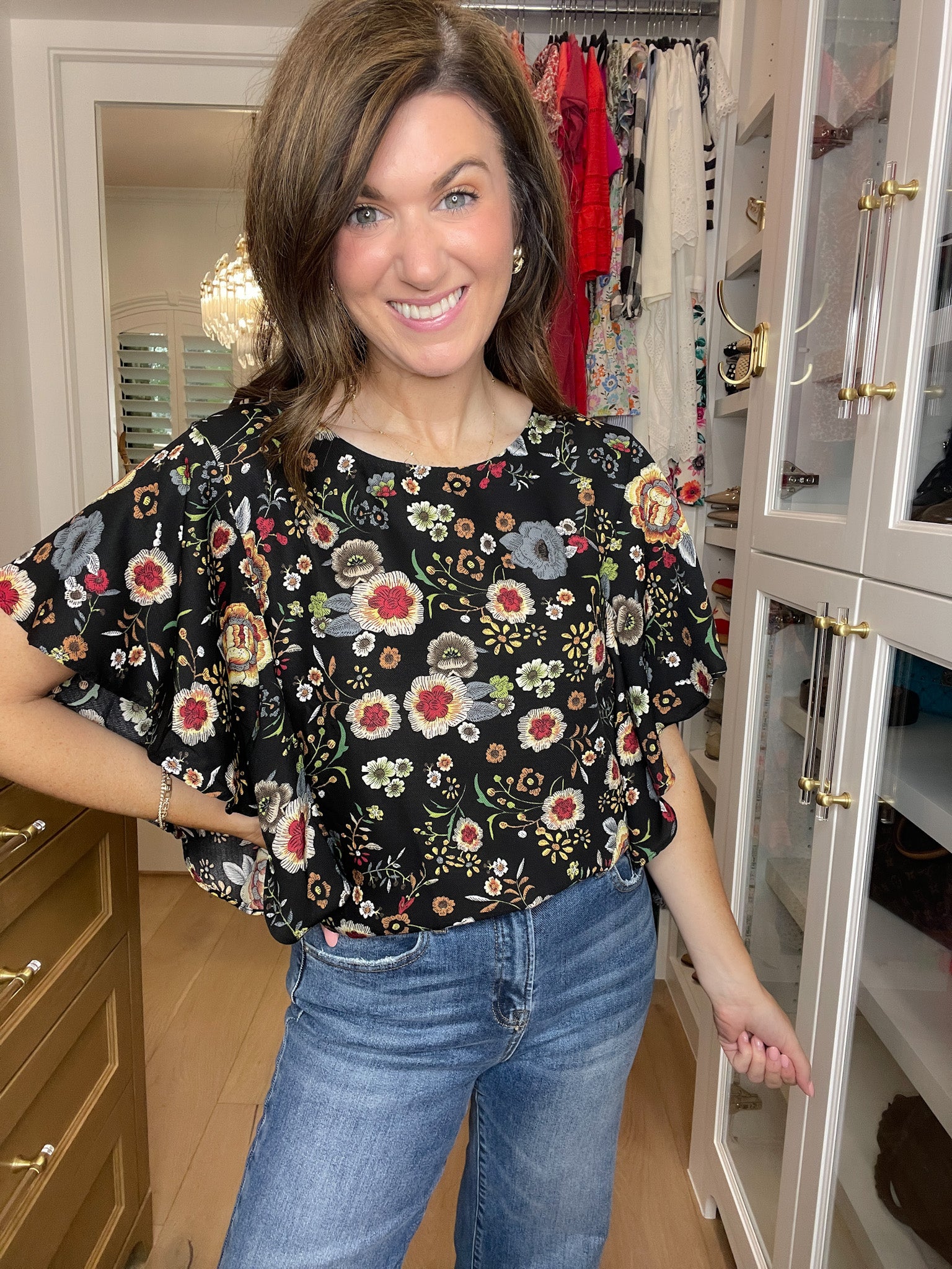 *BELLES & DOORBUSTER* Twilight Garden Top *Final Sale*