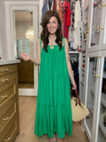 Strolling Through Seaside Dress in Kelly Green