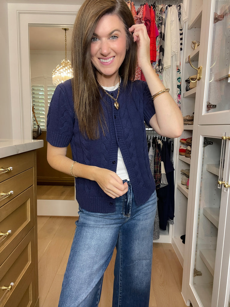 The Ivy Lane Cardigan in Navy