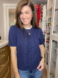 The Ivy Lane Cardigan in Navy