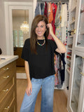 Simply Stated Tee in Black