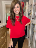 Simply Stated Tee in Red