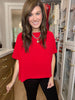 Simply Stated Tee in Red