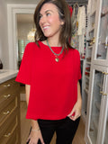 Simply Stated Tee in Red