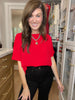 Simply Stated Tee in Red