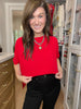 Simply Stated Tee in Red