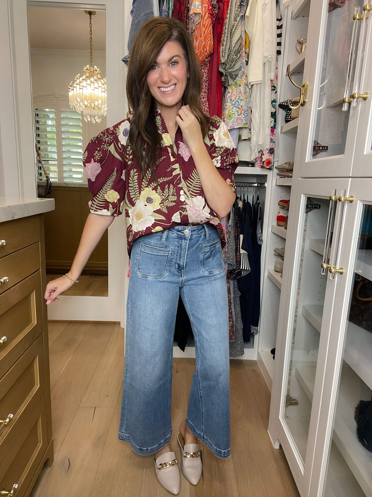 Mica McKay High Rise Wide Leg Jeans