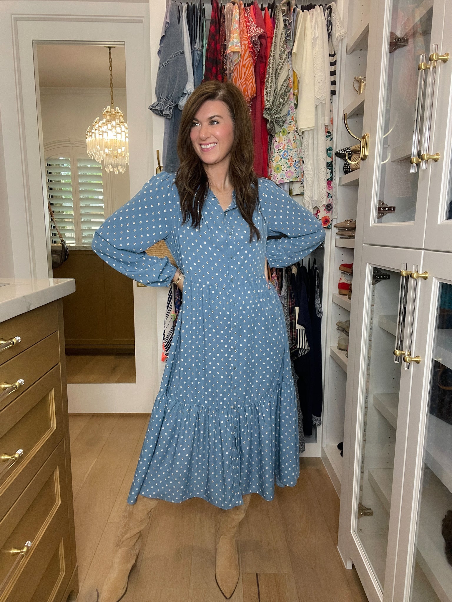 Heirloom Blues Midi Dress