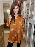 Golden Hour Cheetah Button Down in Rust