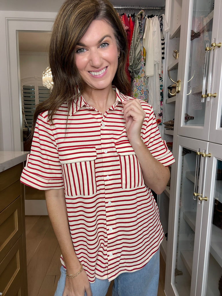 In the Details Button Front Top in Red