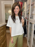 Simply Stated Tee in Off White