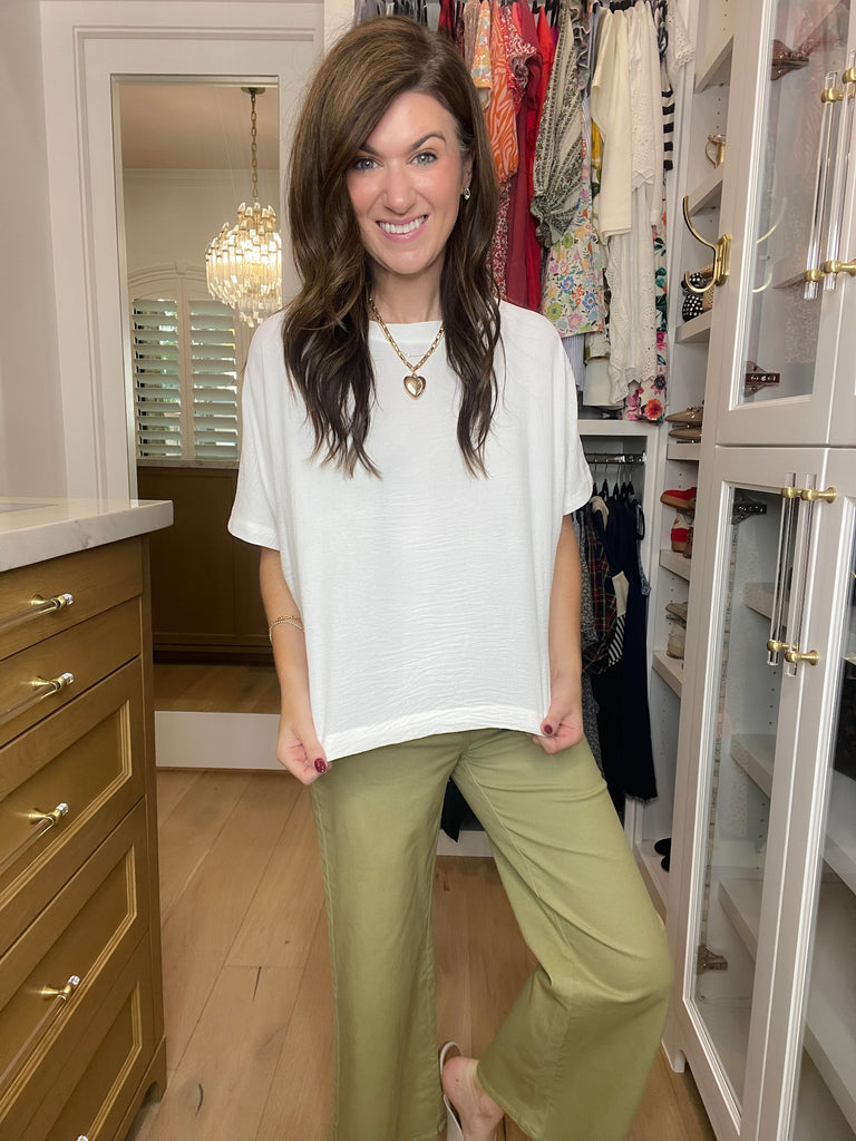 Simply Stated Tee in Off White