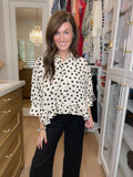 Spotted and Sweet Peplum Top