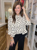 Spotted and Sweet Peplum Top