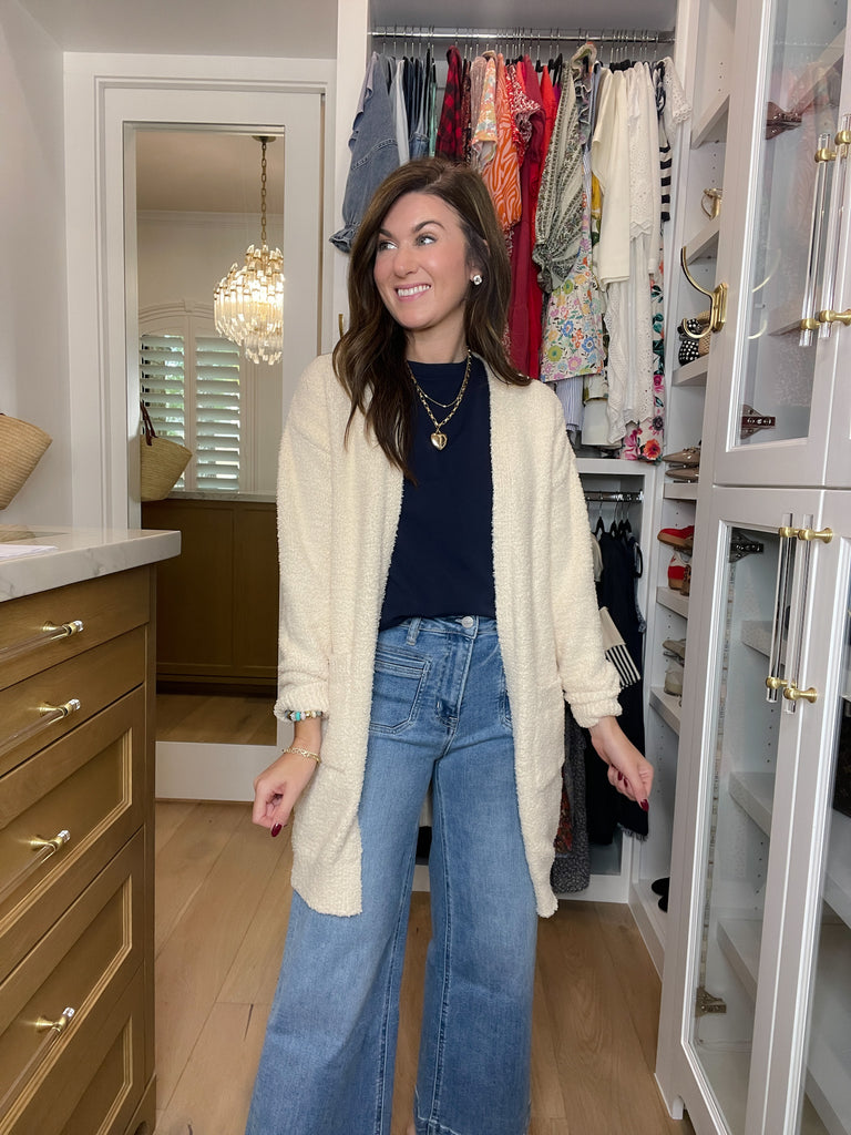 Time to Smile Cardigan in Natural