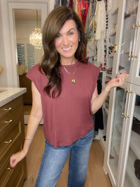 Style Staple Top in Faded Merlot