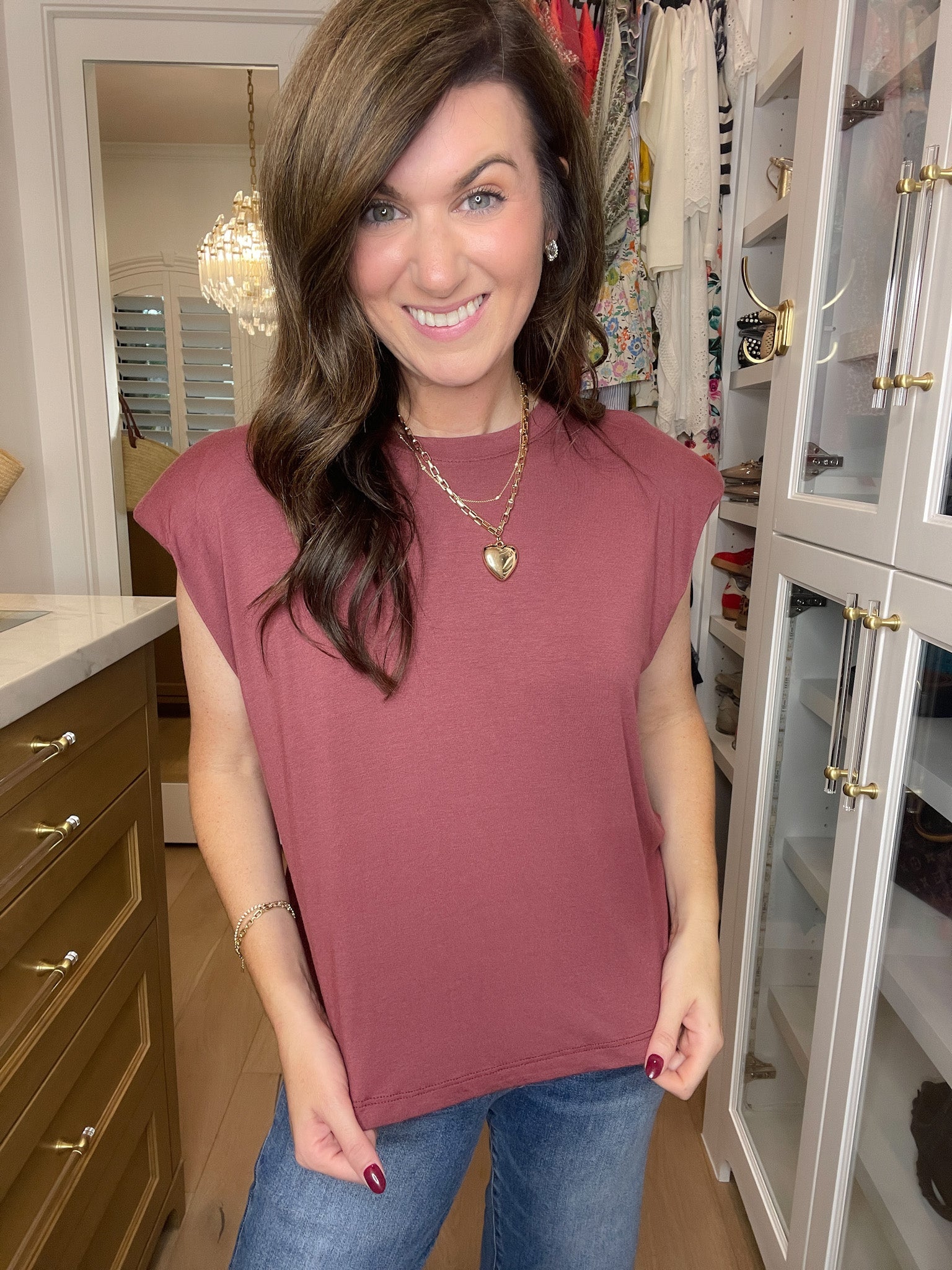 Style Staple Top in Faded Merlot
