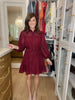 Stars Align Dress in Burgundy