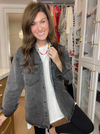 Levelland Denim Jacket in Charcoal