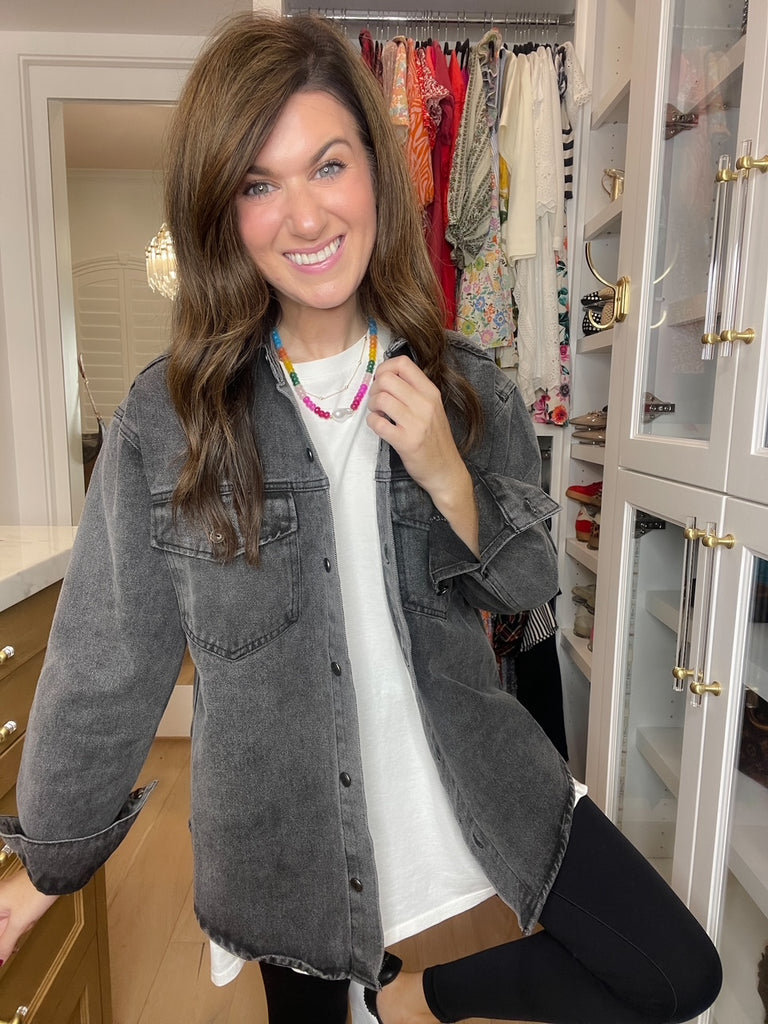 Levelland Denim Jacket in Charcoal