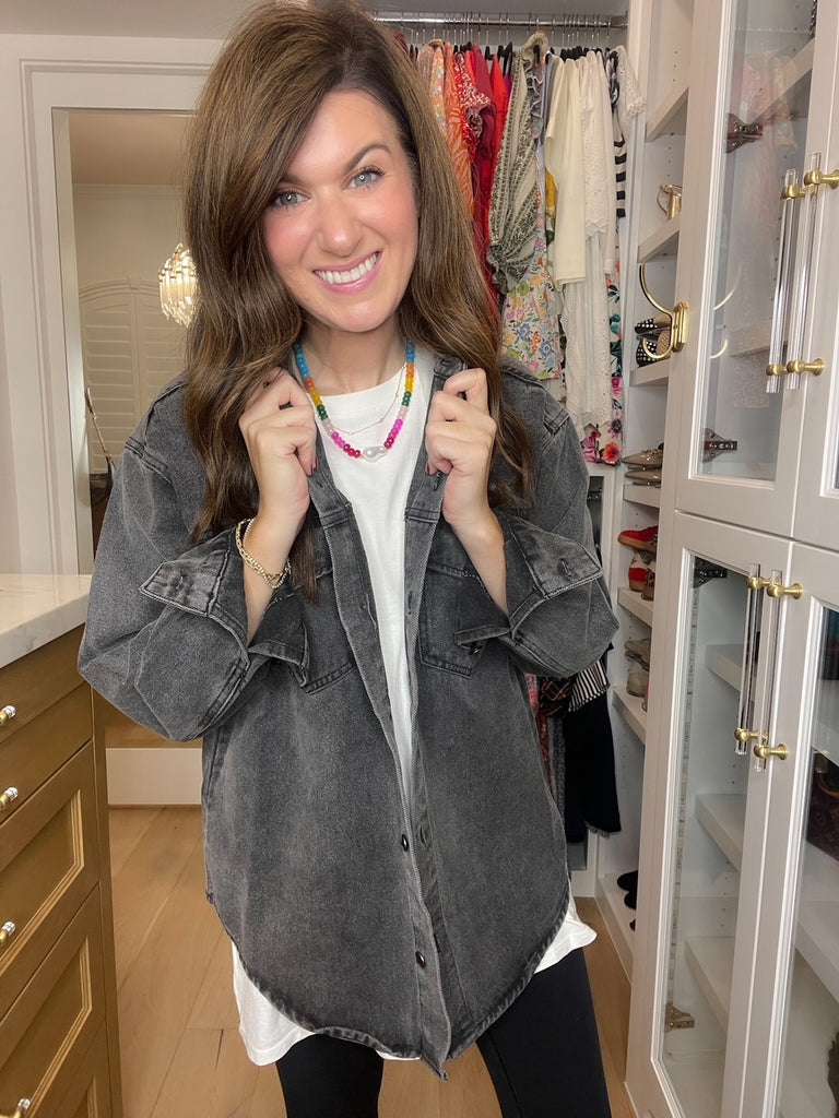 Levelland Denim Jacket in Charcoal