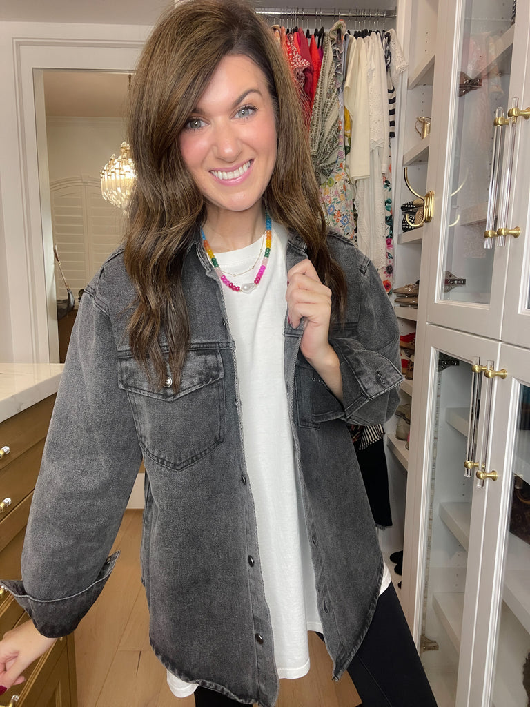 Levelland Denim Jacket in Charcoal