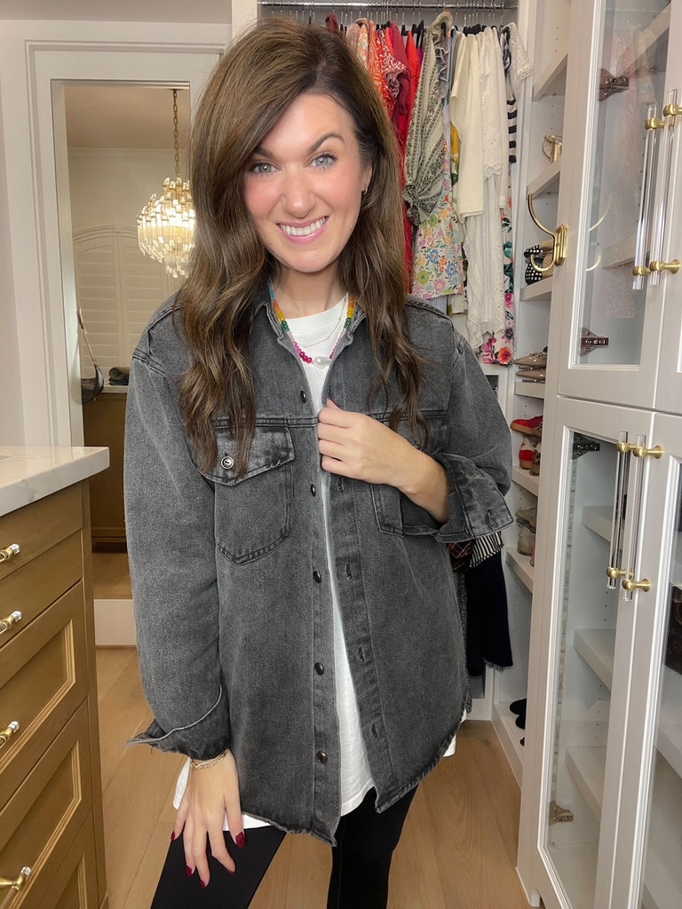 Levelland Denim Jacket in Charcoal