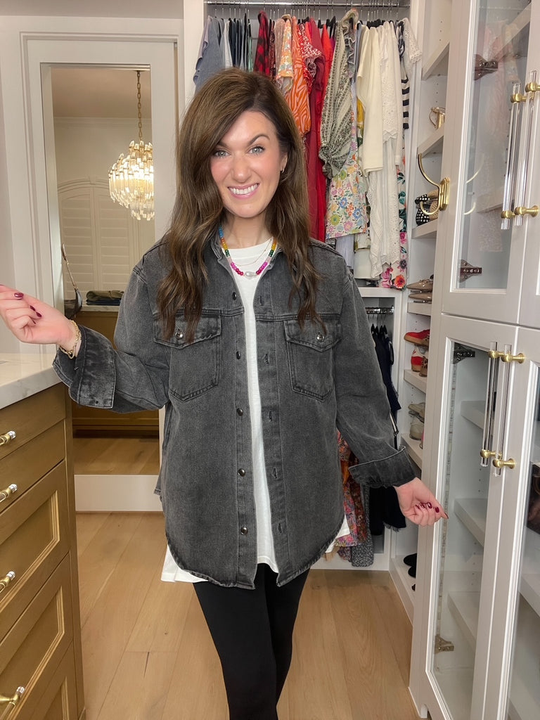 Levelland Denim Jacket in Charcoal