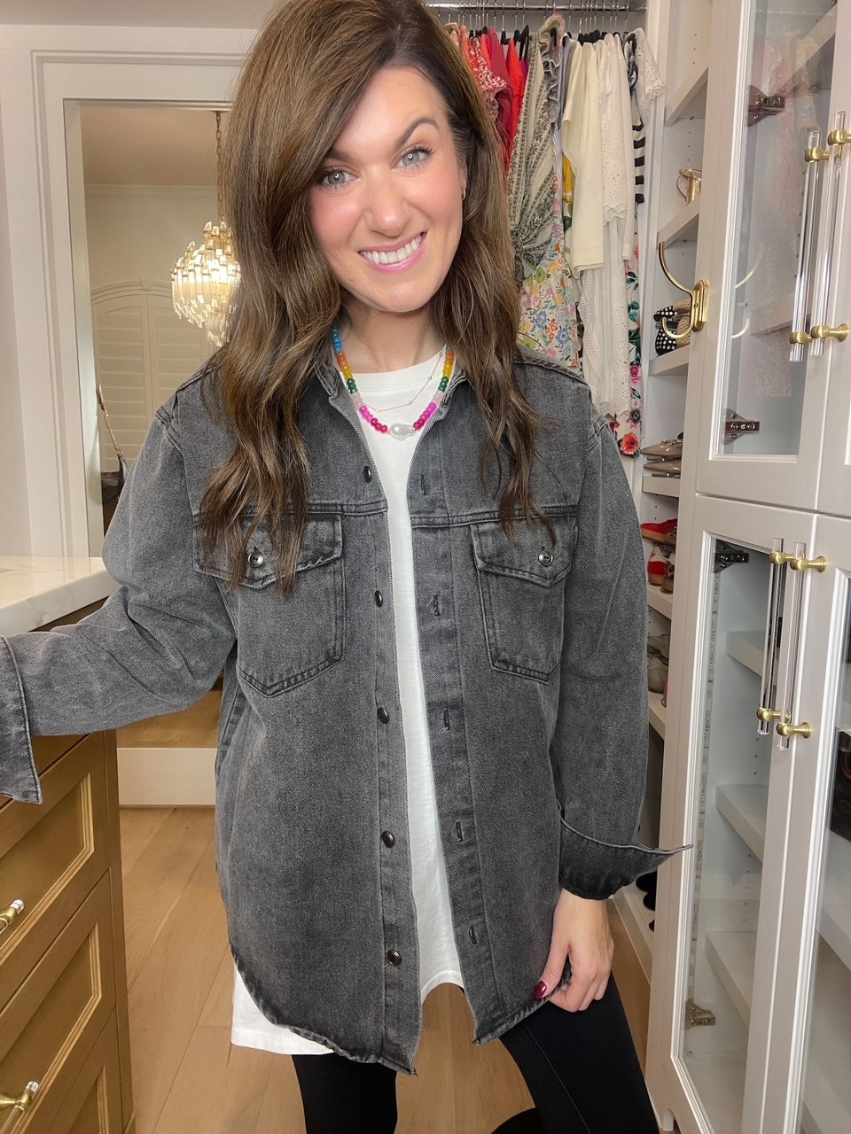 Levelland Denim Jacket in Charcoal