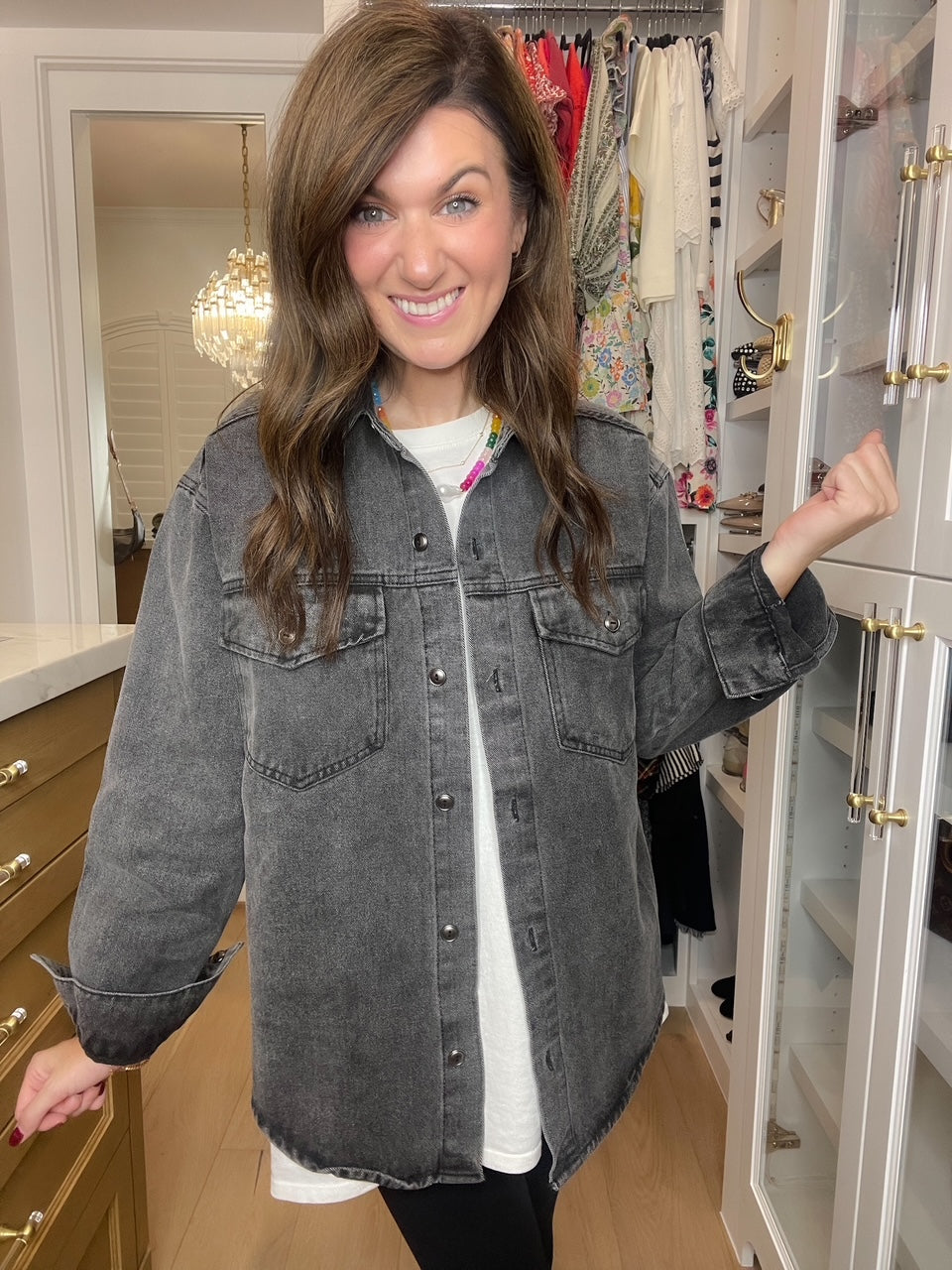 Levelland Denim Jacket in Charcoal