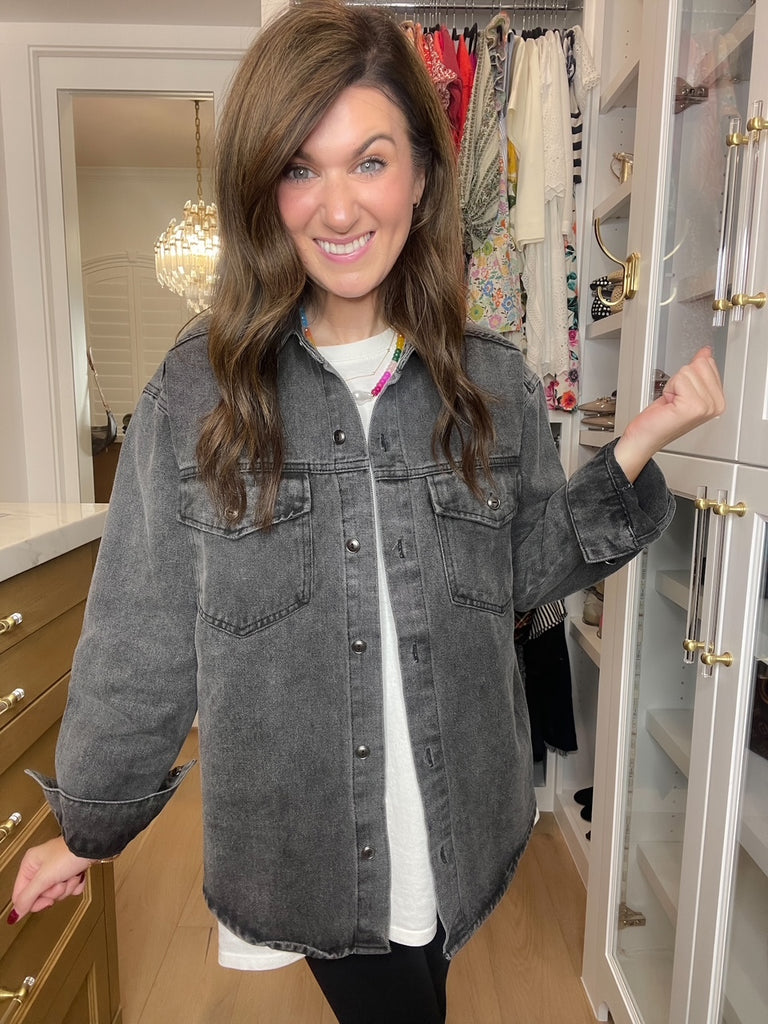 Levelland Denim Jacket in Charcoal