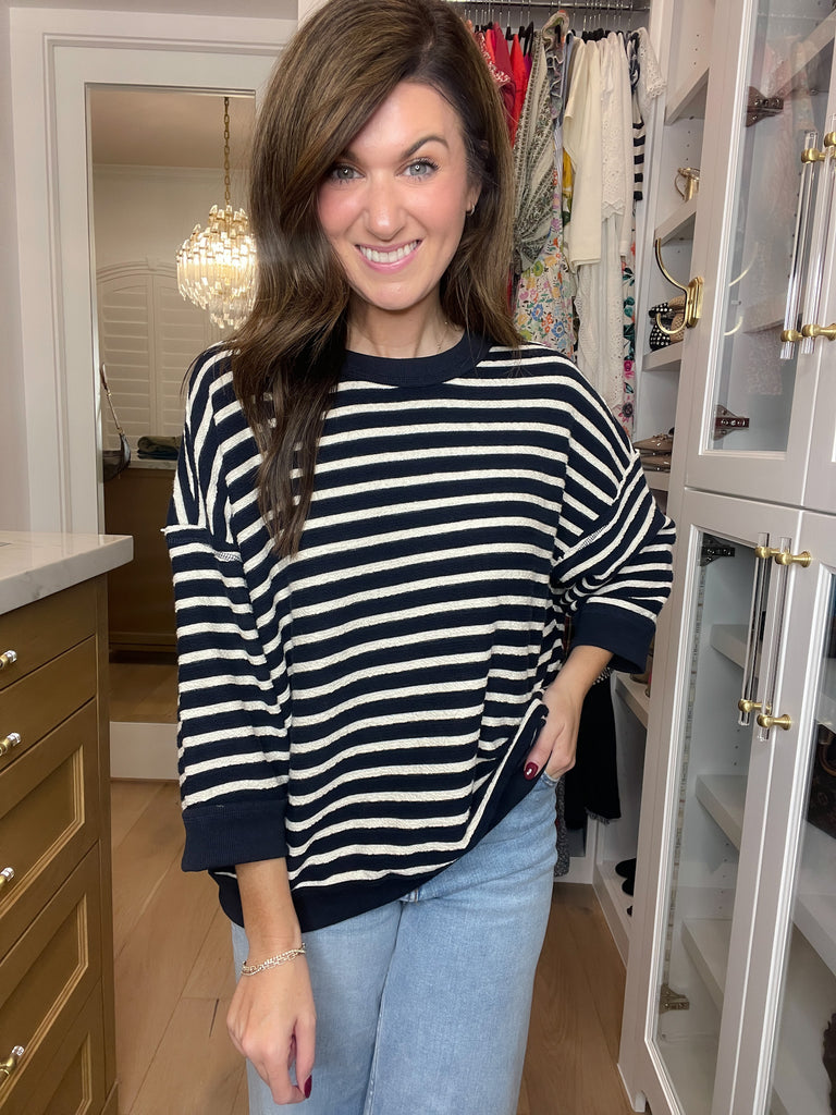 Weekender Knit Pullover in Navy