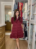 Fresh Take Floral Lace Dress in Burgundy