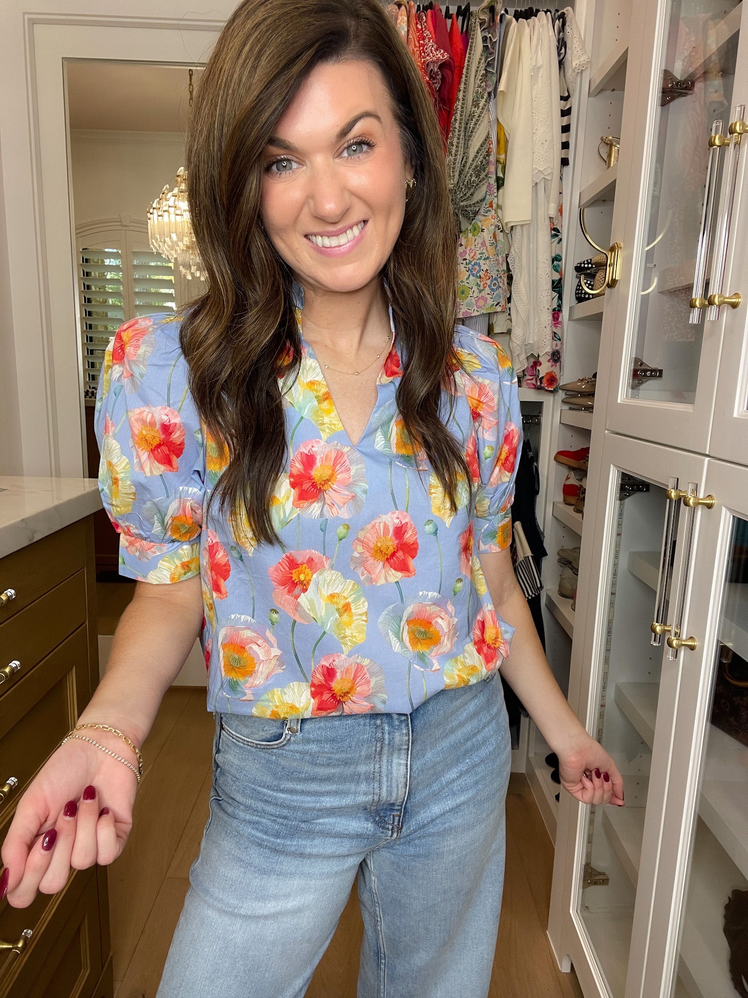 Morning Meadow Top in Blue