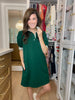 On the Run Dress in Hunter Green