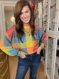 Main Character Plaid Tunic in Red/Butterscotch/Teal