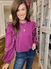 Winning Streak Ruffle Sleeve Pullover