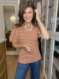 Autumn Stroll Striped Top