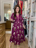 Floral Keepsake Midi Dress in Plum