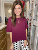 Simply Stated Tee in Burgundy