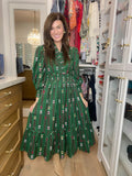 Ever After Midi Dress in Hunter Green